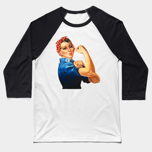 We Can Do it - Rosie The Riveter Baseball T-Shirt by Historia